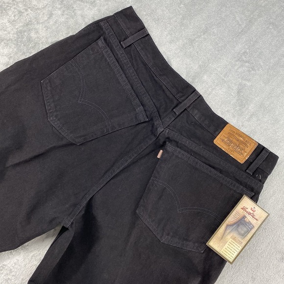 Vintage Levis Jeans Mens Sz 38x30 Black 545 Loose USA Made Denim Skater 1999 NWT